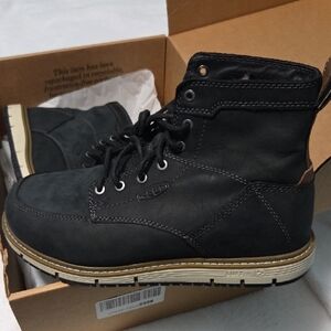 KEEN Men's Black Leather Lace-Up Boots